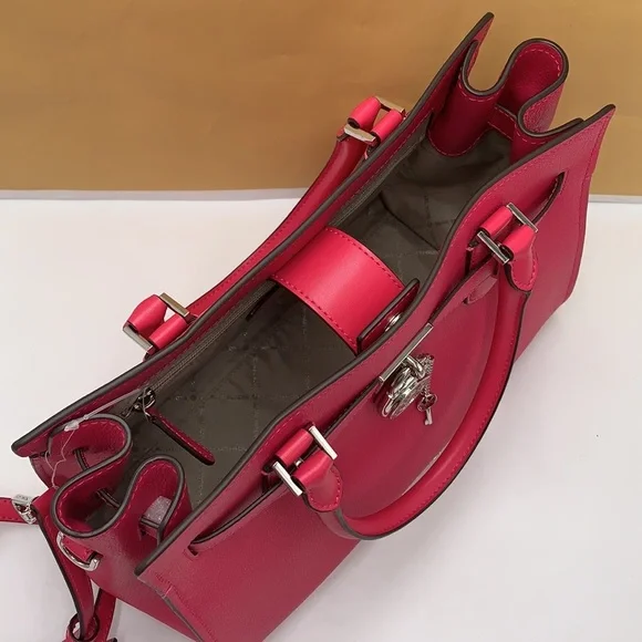 MICHAEL KORS HAMILTON MEDIUM SATCHEL   COLOR: Electric Pink  NWT - Picture 9 of 16